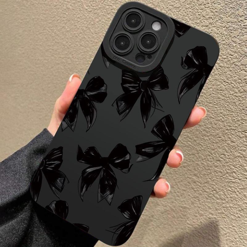 Bow Pattern Phone Case, Anti-drop Cellphone Protective Case, Total Protective Shockproof Mobile Phone Cover for iPhone 11 12 13 14 15 16 Pro Max