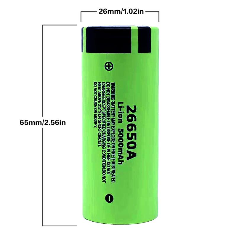 5000mAh Rechargeable Lithium Original 26650 Lithium Battery High capacity Battery 3.7V-4.2V Compatible with LED Flashlight, Remote Control Power Bank, Headlamp, Apartment Essentials, Home Tool, Assembled Battery