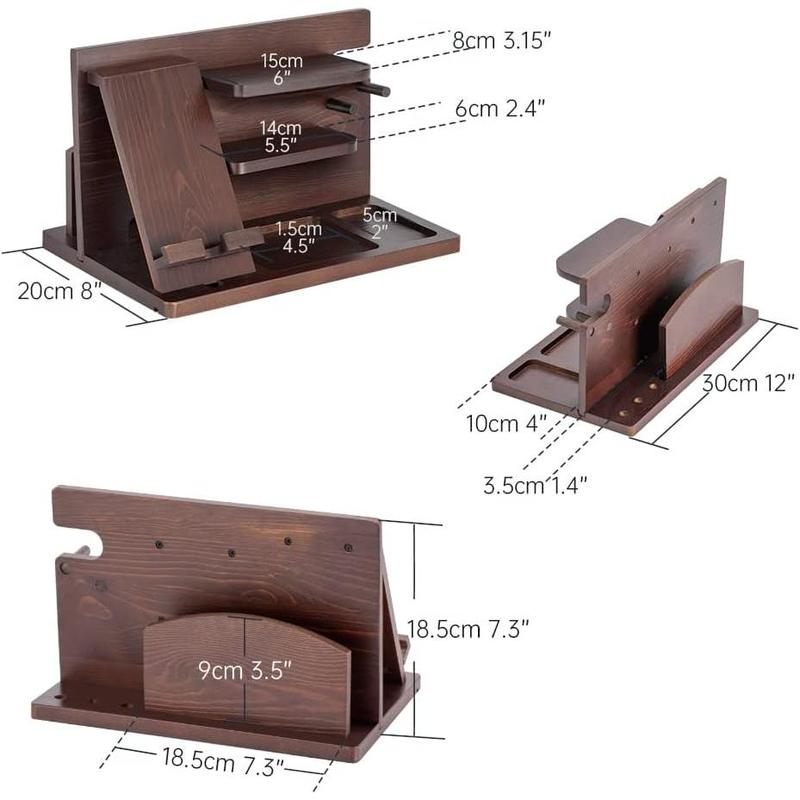 Gifts for Men  Phone Docking Station for Mens Gifts for Christmas Husband Anniversary Dad Birthday Gifts for Men or Dad - Nightstand Organizer Purse Father Desk Accessories & Workspace Organizer