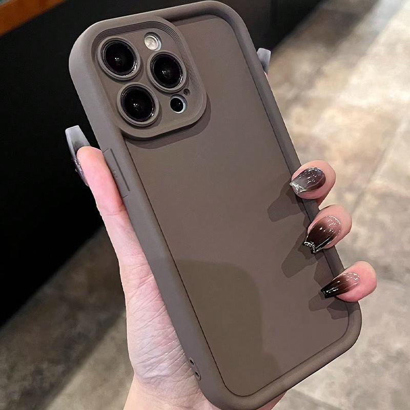 Solid Color Anti-drop Phone Case, Thickened Phone Protective Cover, Phone Accessories Compatible with iPhone 11 12 13 14 15 Pro Max, Unique Phone Cases