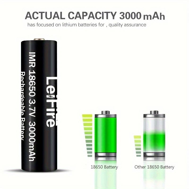 24 PCS Original 3000 mAh battery 18650 battery Rechargeable battery 18650 lithium battery adaptation 3.7V Suitable for LED flashlight Battery electric fan radio