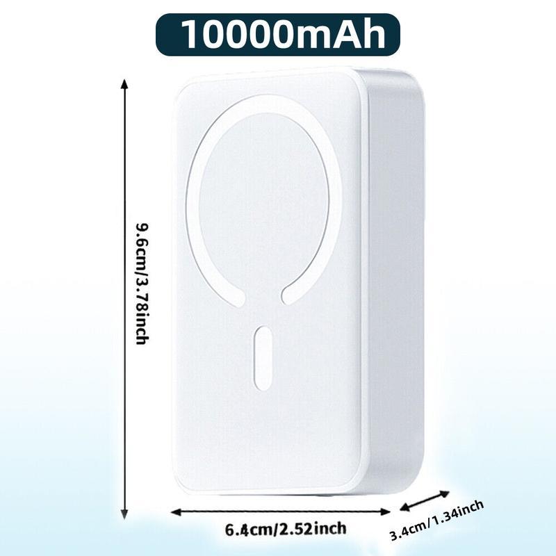 Wireless Magnetic Power Bank, High Capacity Magsafe Power Bank for iPhone & Devices with Wireless Charging