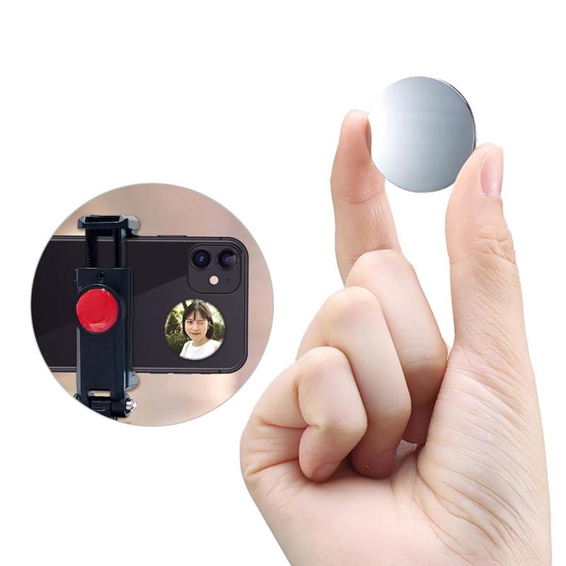 Selfie Mirror, Compact Adhesive Mirror for Phone (1 Count), Mirror for Selfie Compatible with iPhone Samsung, Photo Video Selfie Vlog Accessories