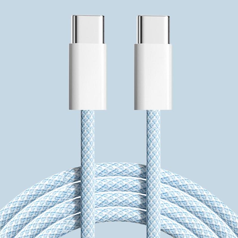 60W Type C to Type C Fast Charging Cable for Summer, 1 Count USB C to USB C Charging Cable for iPhone 15 15 Pro 15 Pro Max Samsung Galaxy, Phone Charging Cable