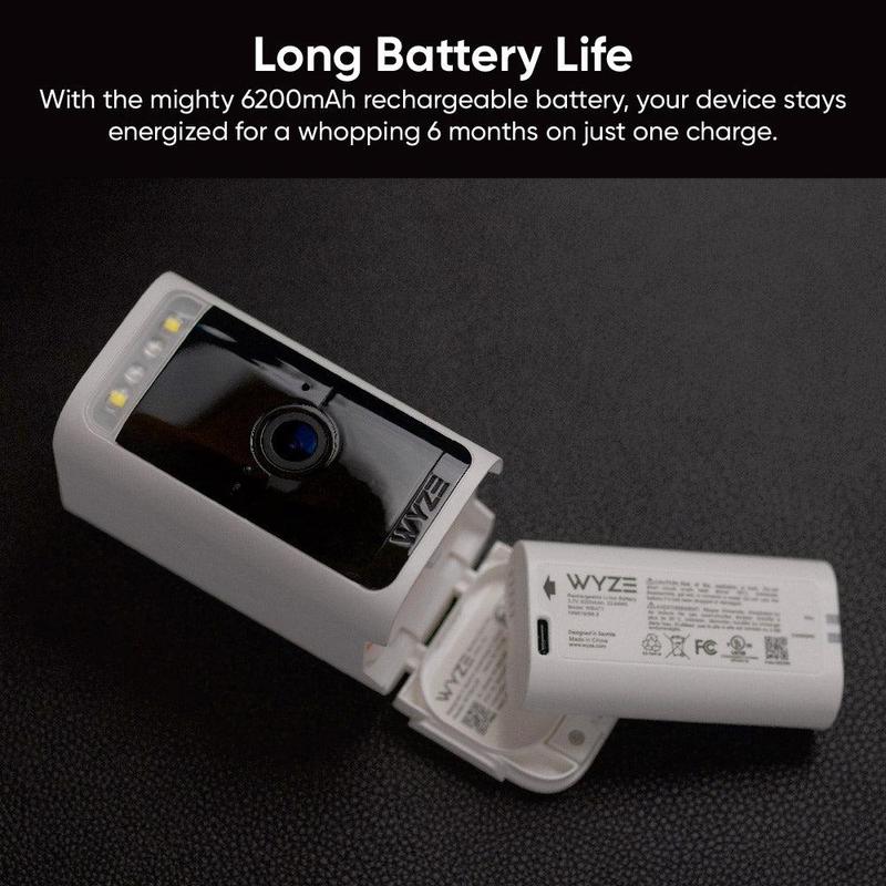 Wyze Removable Battery Pack (for Wyze Battery Cam Pro)   Rechargeable White Lithium Ion Battery