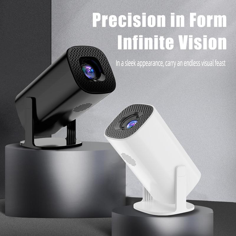 Mini Portable Smart Projector - 4K Native 1080P 720P 200ANSI Full HD, Android 11, WiFi 6, BT 5.0, Auto Horizontal & Keystone Correction, 180° Rotatable, Compatible with Phones TVs Laptops, Perfect for Outdoor Cinema