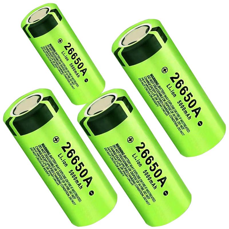 5000mAh Rechargeable Lithium Original 26650 Lithium Battery High capacity Battery 3.7V-4.2V Compatible with LED Flashlight, Remote Control Power Bank, Headlamp, Apartment Essentials, Home Tool, Assembled Battery