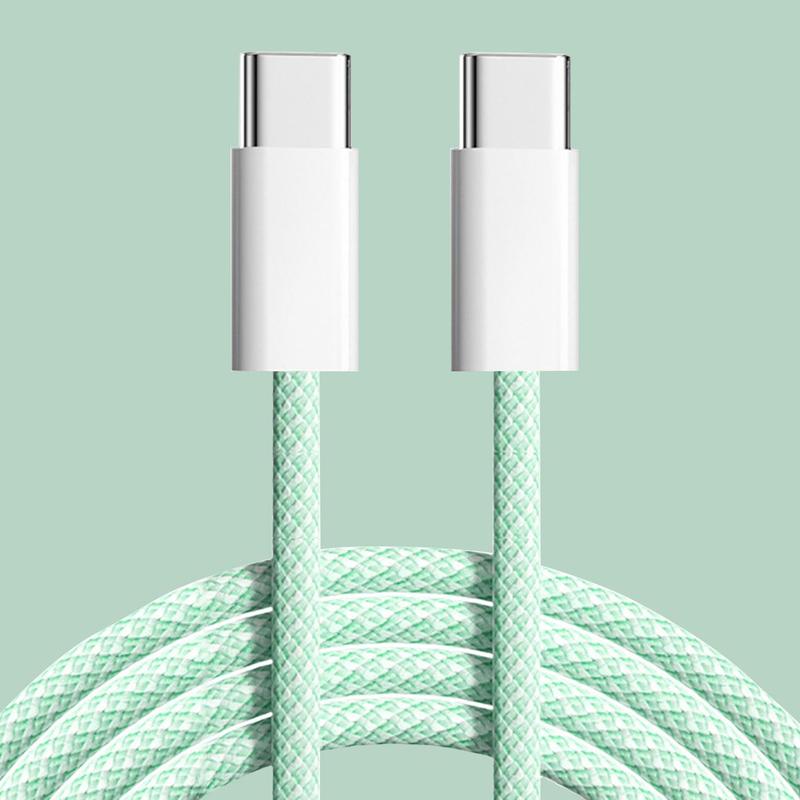 60W Type C to Type C Fast Charging Cable for Summer, 1 Count USB C to USB C Charging Cable for iPhone 15 15 Pro 15 Pro Max Samsung Galaxy, Phone Charging Cable