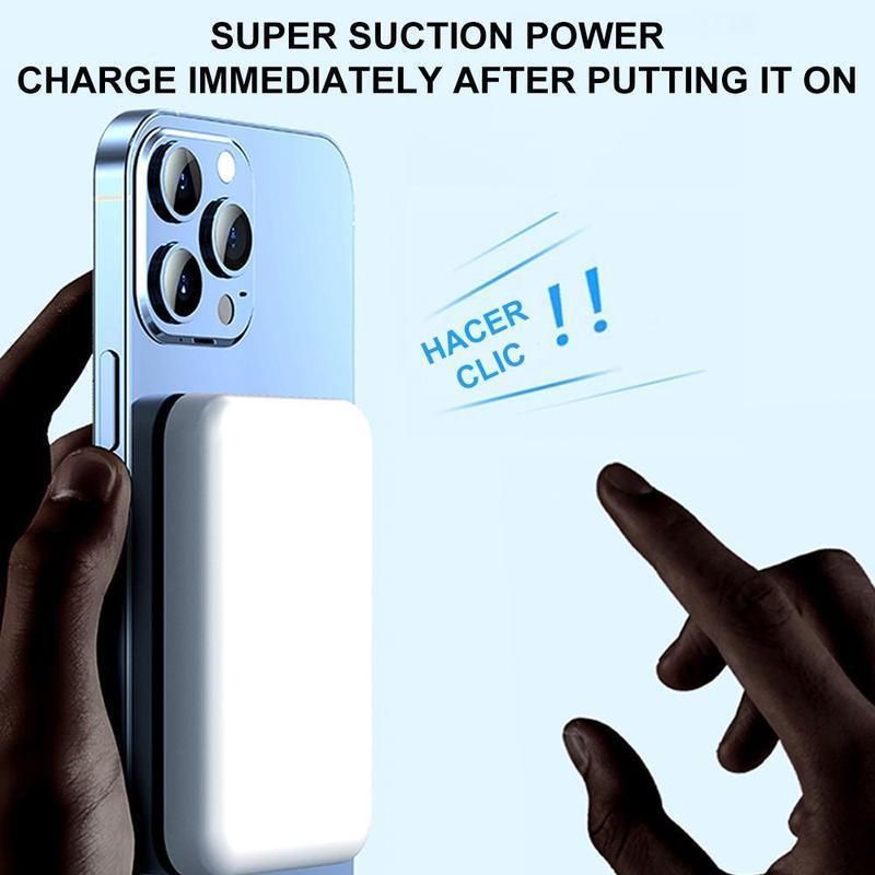 10000mAh 5000mAh Magnetic Wireless Charger Power Bank Battery Pack for IPhone 15 14 13 12, 22.5W Wireless Charging Compact and Portable Digital Display Mobile Phone Power Bank without Charging Cable