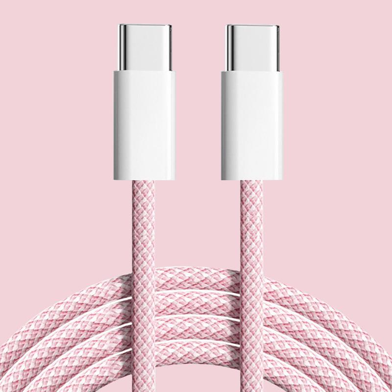 60W Type C to Type C Fast Charging Cable for Summer, 1 Count USB C to USB C Charging Cable for iPhone 15 15 Pro 15 Pro Max Samsung Galaxy, Phone Charging Cable