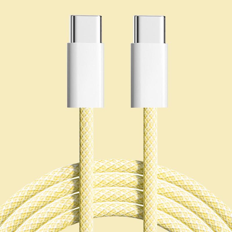 60W Type C to Type C Fast Charging Cable for Summer, 1 Count USB C to USB C Charging Cable for iPhone 15 15 Pro 15 Pro Max Samsung Galaxy, Phone Charging Cable