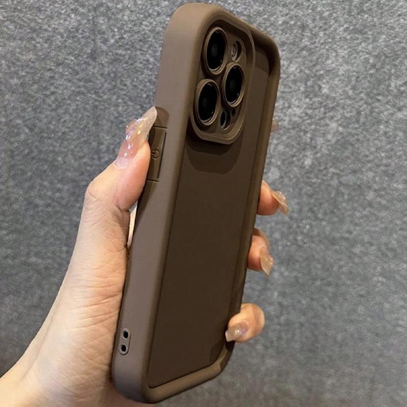 Solid Color Anti-drop Phone Case, Thickened Phone Protective Cover, Phone Accessories Compatible with iPhone 11 12 13 14 15 Pro Max, Unique Phone Cases