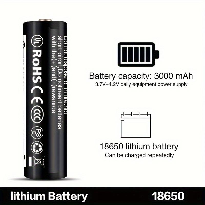 24 PCS Original 3000 mAh battery 18650 battery Rechargeable battery 18650 lithium battery adaptation 3.7V Suitable for LED flashlight Battery electric fan radio