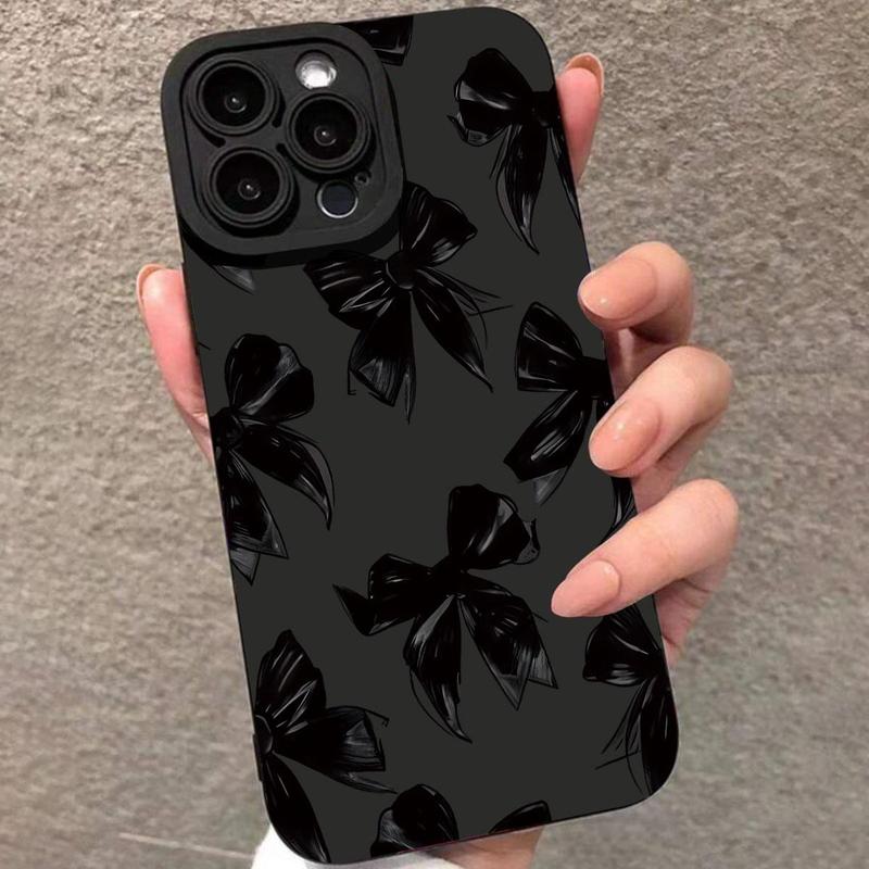 Bow Pattern Phone Case, Anti-drop Cellphone Protective Case, Total Protective Shockproof Mobile Phone Cover for iPhone 11 12 13 14 15 16 Pro Max