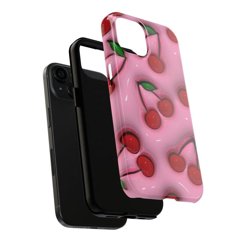 3D Cherry Y2K Coquette Case, Cherries iPhone Case (Print) For  iPhone 8, X, 11, 12, 15, 14, 13 Mini, Pro Max, Plus, Cute Phone Case, Y2K Aesthetic Acsessories