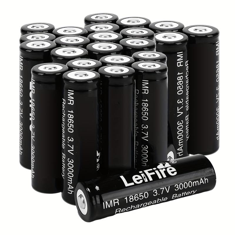 24 PCS Original 3000 mAh battery 18650 battery Rechargeable battery 18650 lithium battery adaptation 3.7V Suitable for LED flashlight Battery electric fan radio