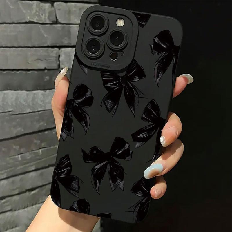 Bow Pattern Phone Case, Anti-drop Cellphone Protective Case, Total Protective Shockproof Mobile Phone Cover for iPhone 11 12 13 14 15 16 Pro Max