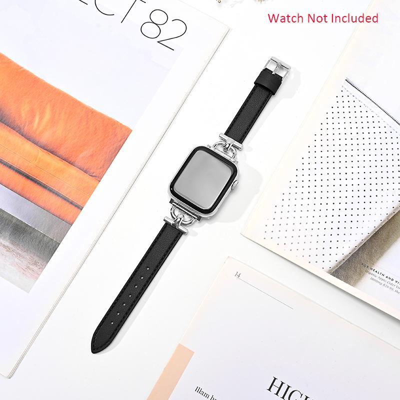 Fashion PU Leather Watch Band, 1 Count Replacement Watch Band for Women, Wearable Accessories Compatible with Apple Watch Series