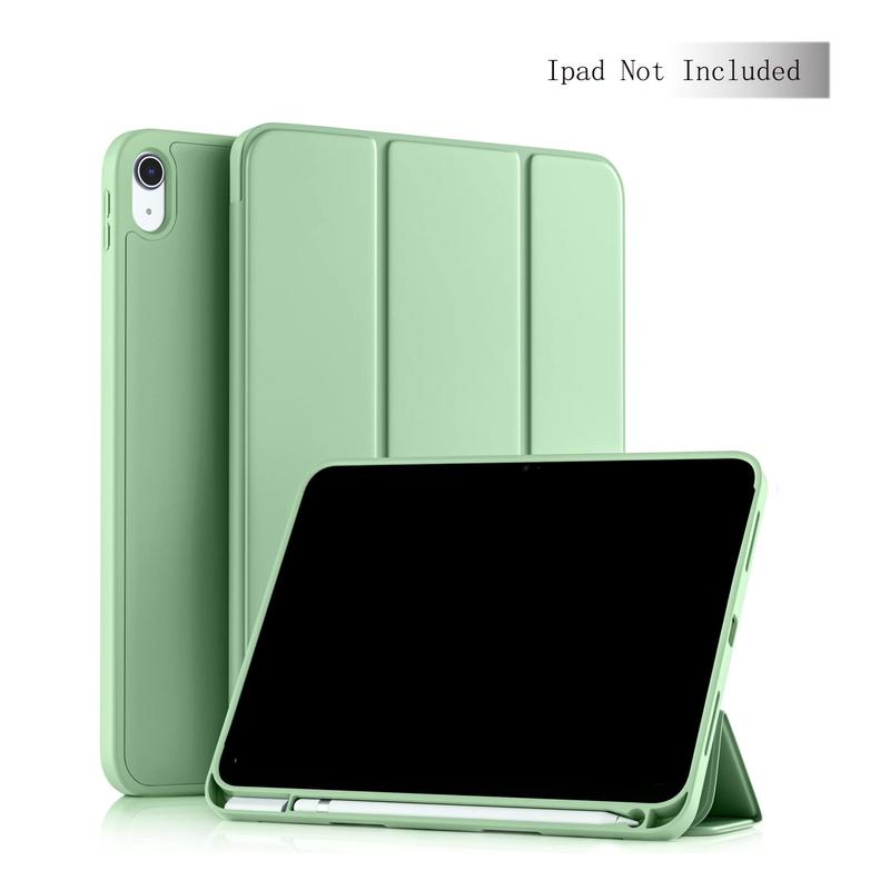 Portable Foldable Pen Slot Design Tablet Case, 1 Count Simple Tablet Protective Cover Compatible With iPad 10th