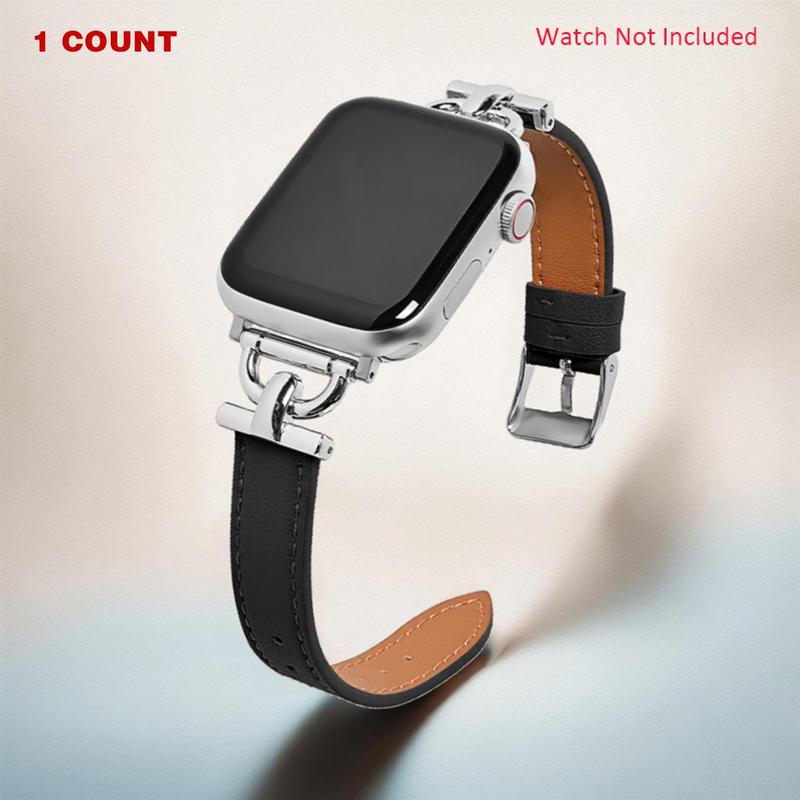 Fashion PU Leather Watch Band, 1 Count Replacement Watch Band for Women, Wearable Accessories Compatible with Apple Watch Series