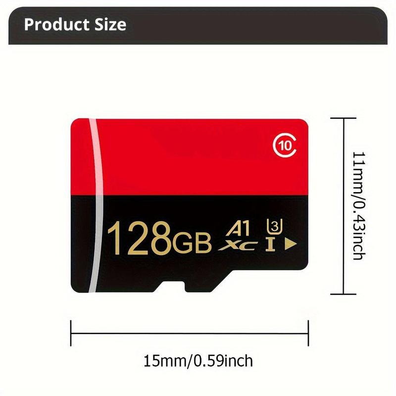 Mini SD Card, 1 Count Multi-purpose 128GB 32GB 64GB High Speed Mini SD Card, TF Card for Drone Audio Monitoring, Camera Accessories, Back to School