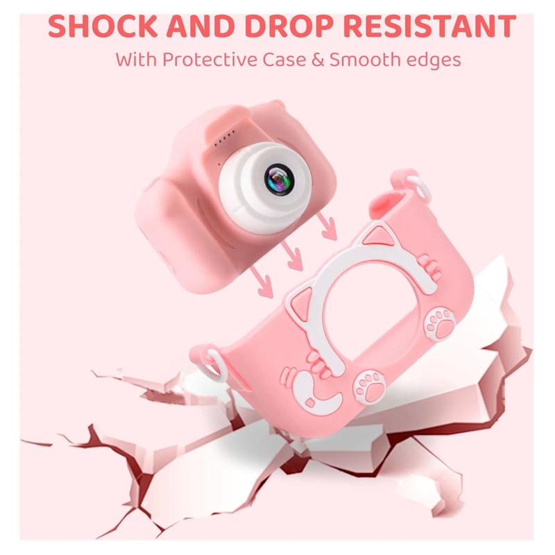 Kids Camera with 32GB SD Card and Silicone Cover, Portable and Rechargeable Toy Camera, Digital Camera Toy Camera for Girls and Boys 4-12 Years Best Birthday Gifts ccd  camera