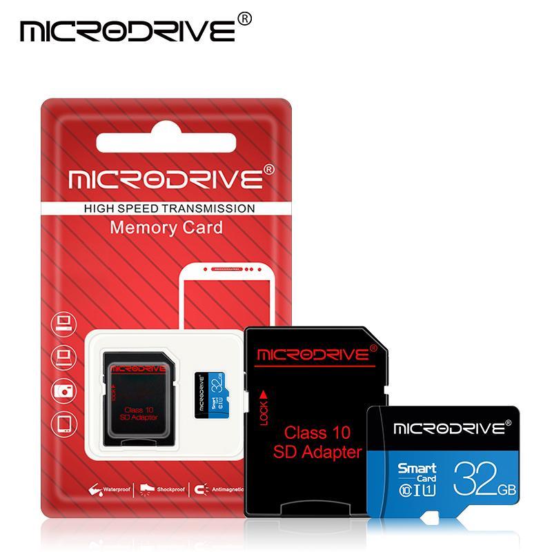 MICRODRIVE Micro TF SD Card, Smart Card, 1 Count 16GB 32GB 64GB 128GB U3 Class 10 Memory Card with SD Adapter, Flash TF Cards for SD Adapter