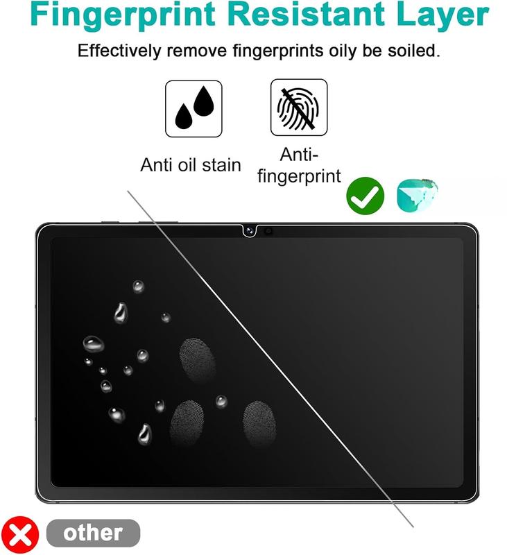 2 Pack Screen Protector for Samsung Galaxy Tab A9 Plus 2023 | Galaxy Tab A9 Plus Tempered Film Ultra Thin Screen Protector | Anti-Fingerprint Touch  Screen Protector for Tab A9 Plus