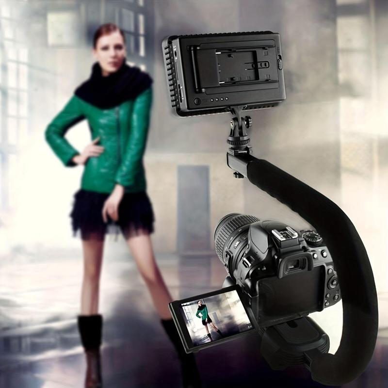 U C Shape Portable Handheld DV Bracket Stabilizer, Multifunction Adjustable Smart Phone Video Rig for Camera Action & Camcorder