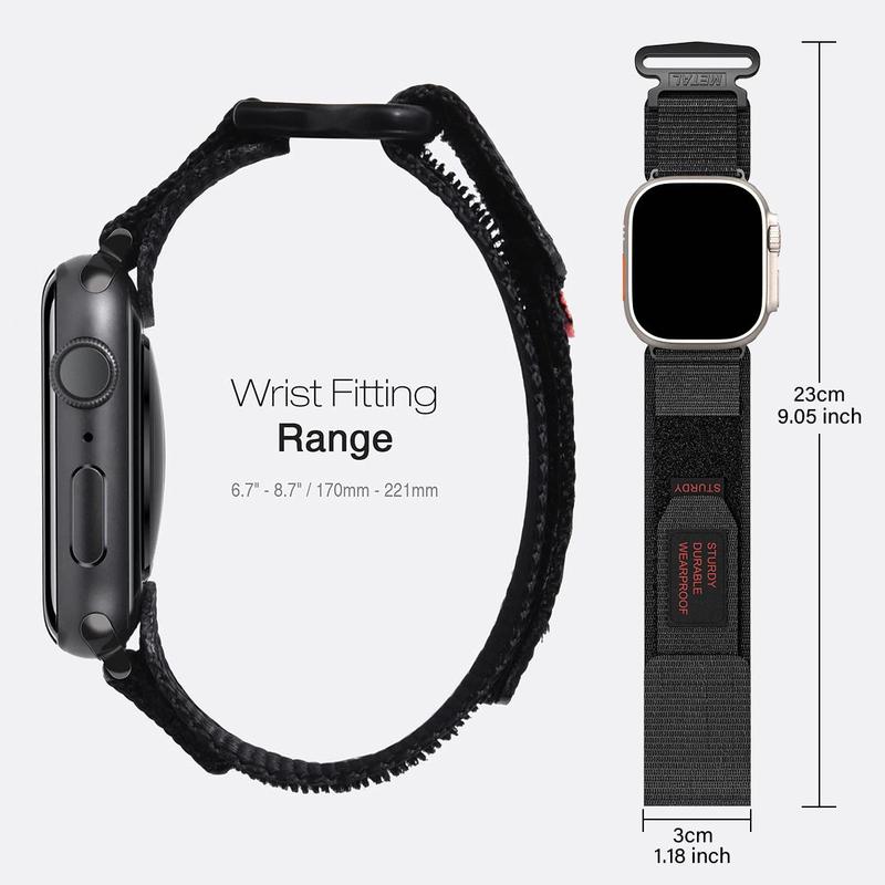 Fashionable Camouflage Pattern Watch Band (Band Only), 1 Count Woven Design Nylon Sports Replacement Watch Band for Men & Women, Smart Watch Accessories Compatible with Apple Watch Series 9 8 7 6 5 4 3 2 1 SE Ultra