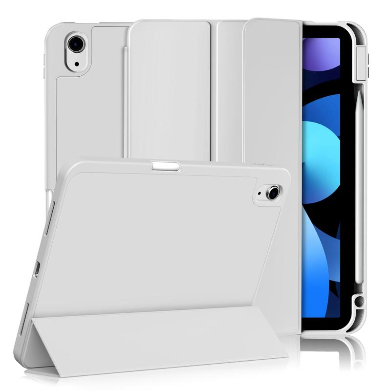 Pencil Slot Design Phone Case, Solid Color All-inclusive Shockproof Tablet Protective Cover Compatible With iPad Air 4 5