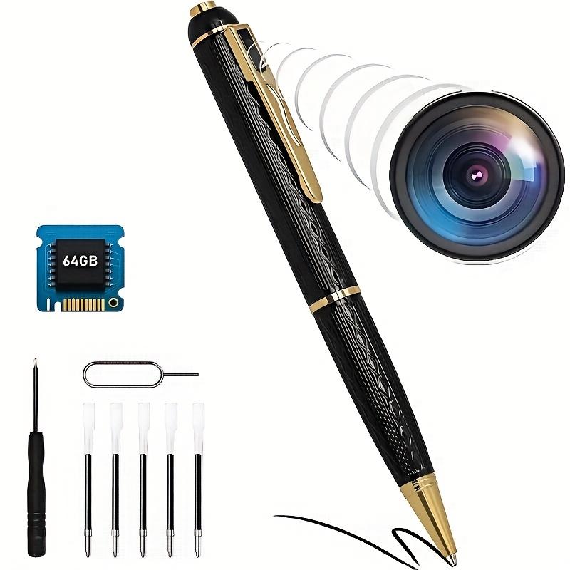 Portable Wearable Mini Nanny Camera, Support 1080P HD Video Pen Camera, Indoor outdoor Surveillance Camera, Small Security Camera With 64GB Memory Card, Easy To Use, Suitable For Lectures, Classes, Offices, Meetings, As A Gift