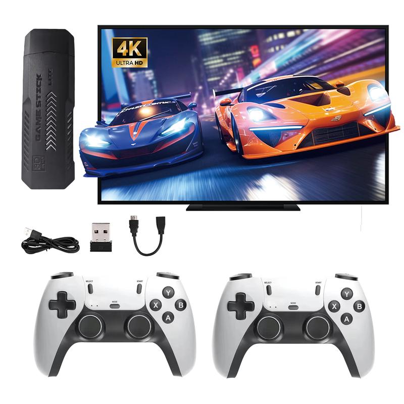 X2 Retro Game Stick, 4K Game Stick with 40,000 Games, 128GB Retro Game Emulator Handheld Game Console 4K with Dual 2.4G Controllers