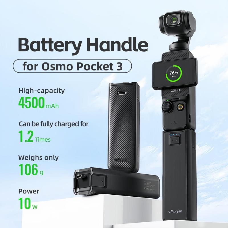 Magnetic Power Bank for DJI Osmo Pocket 3, 1 Count Portable Rechargeable Battery Pack with Data Cable, Camera Accessories for DJI Osmo Pocket 3