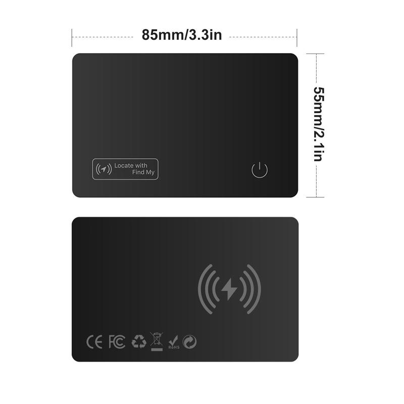 Wallet Tracking Card, 1 Count Wireless Charging Wallet Locator, Smart GPS Tracker for Wallet, Luggage, Phone, Passport & Other Items Tracking Tool, Men's Tech Gadgets 2024