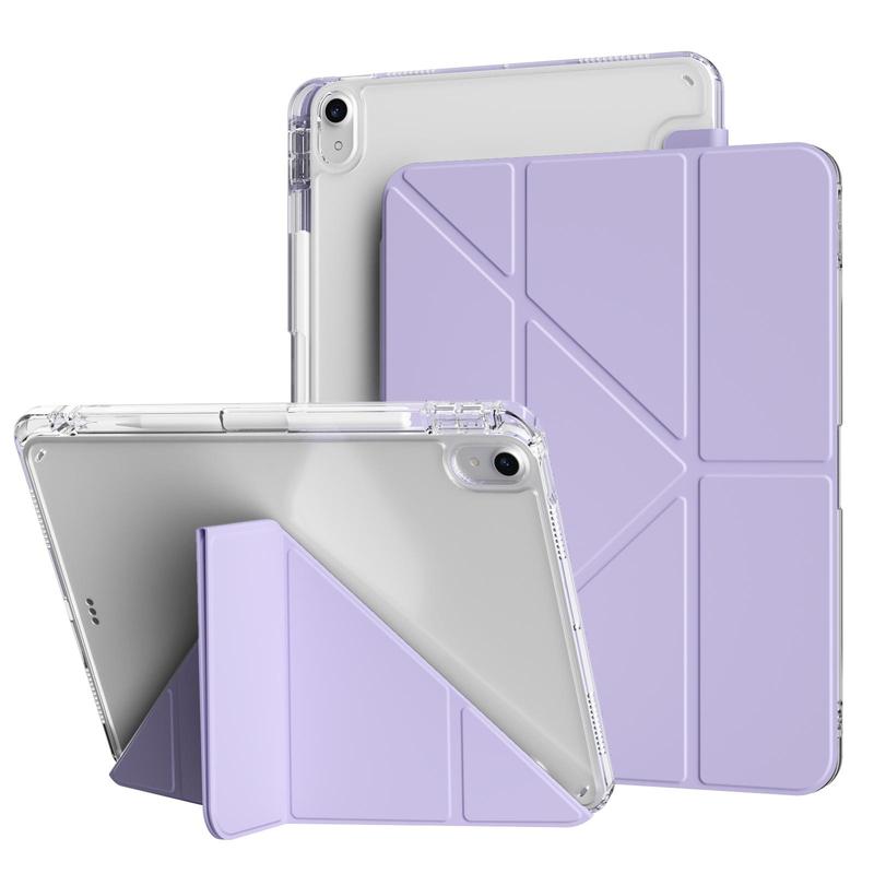 Solid Color Tablet Case with Pen Holder, 1 Count Shockproof Tablet Protective Cover, Tablet Accessories Compatible with iPad Air 6th 5th 4th Gen