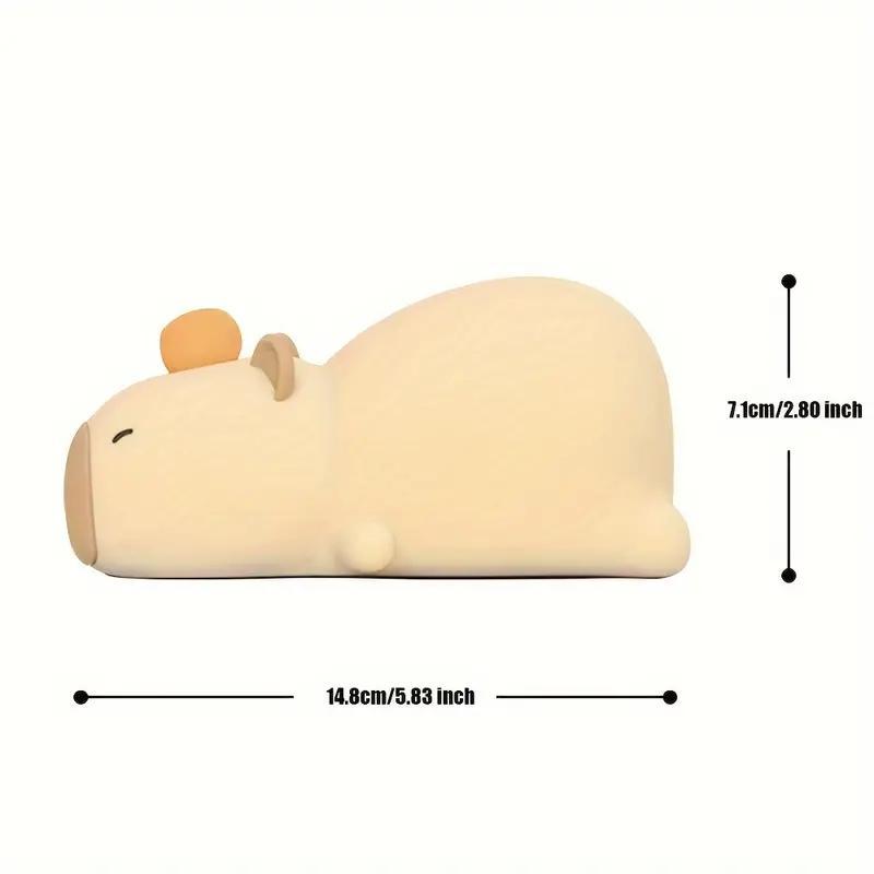 Cute Capybara Design Night Light, USB Rechargeable Night Light with 7 Colors Changing, Soft Light for Bedroom, Living Room, Kids Room