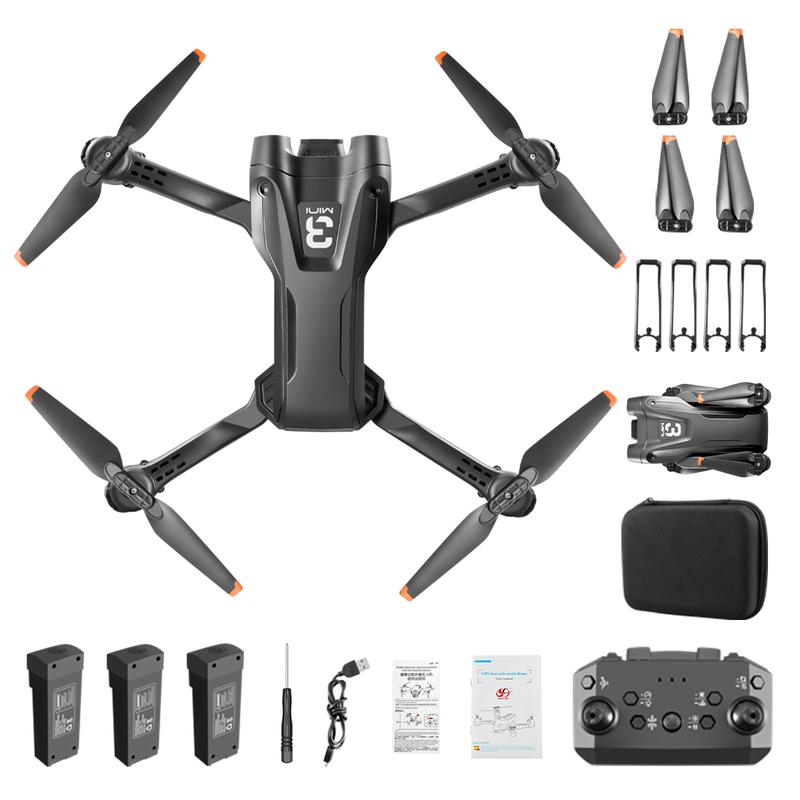 Deerc D96 Mini Drone with HD Dual Camera, 3 Batteries, 36mins Flight Time, Easy Control, Foldable Design, Accessories, Mobile Portable Folding