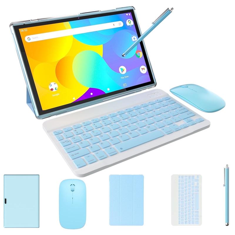 Tablet 2 in 1 Tablet with Keyboard Including Case Mouse Stylus, 10 inch Tablet Android Tablets PC, 10.1 