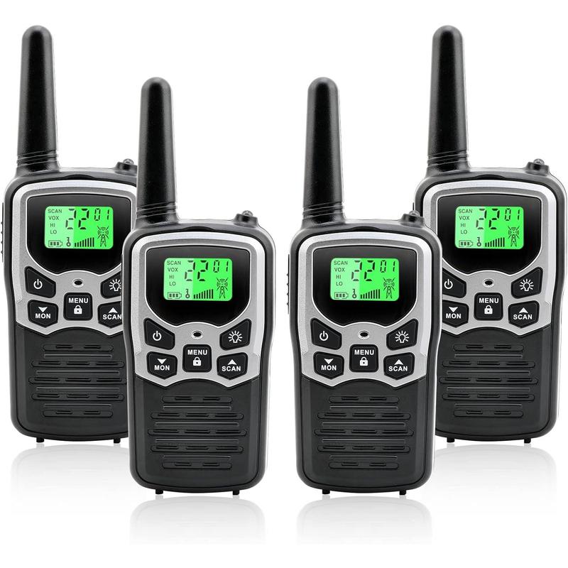 Walkie Talkies for Adults with LED Flashlight VOX Scan LCD Display, Audio Adjustable Communication Durable