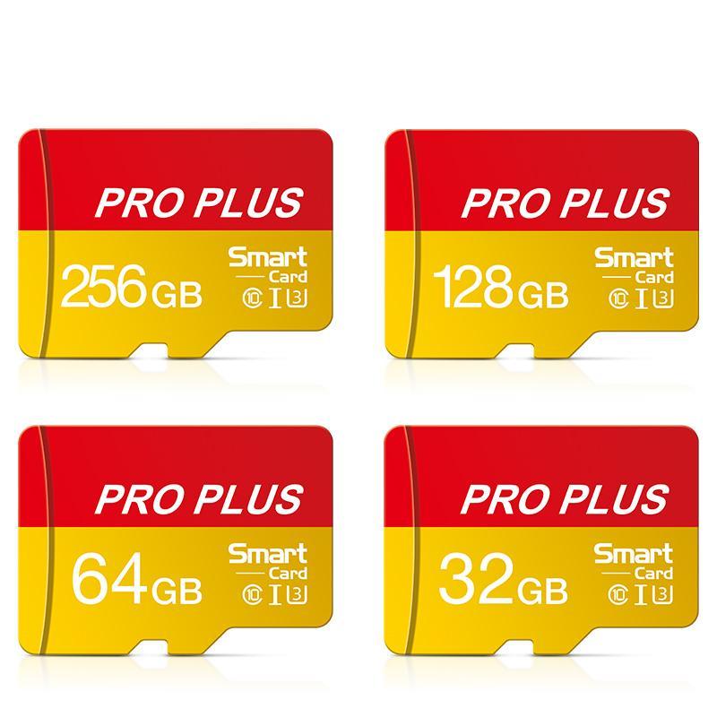 Micro TF SD Card (1 Count), 16GB 32GB 64GB 128GB256GB U3 Class 10 Memory Card, Flash TF Cards for SD Adapter