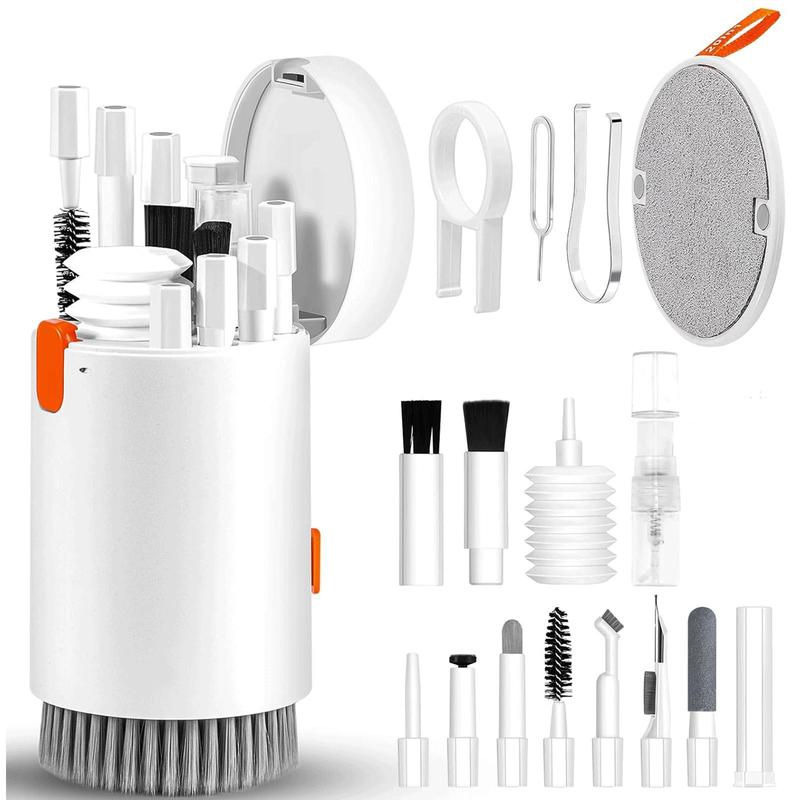 Mobile Phone Cleaning Kit, 20pcs box Summer Portable Electronics Cleaning Kit, Professional Cleaning Maintenance Kit for Headphones, Smartphone, AirPod & Camera, Multi-Tool Phone Cleaning Kit