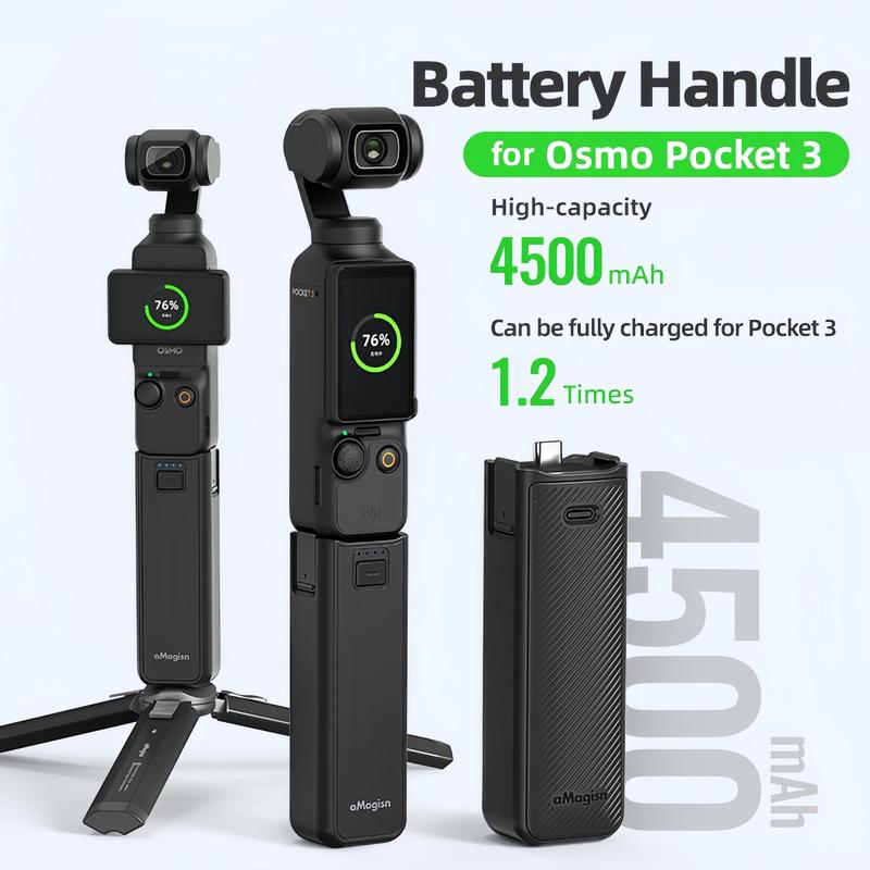 Magnetic Power Bank for DJI Osmo Pocket 3, 1 Count Portable Rechargeable Battery Pack with Data Cable, Camera Accessories for DJI Osmo Pocket 3