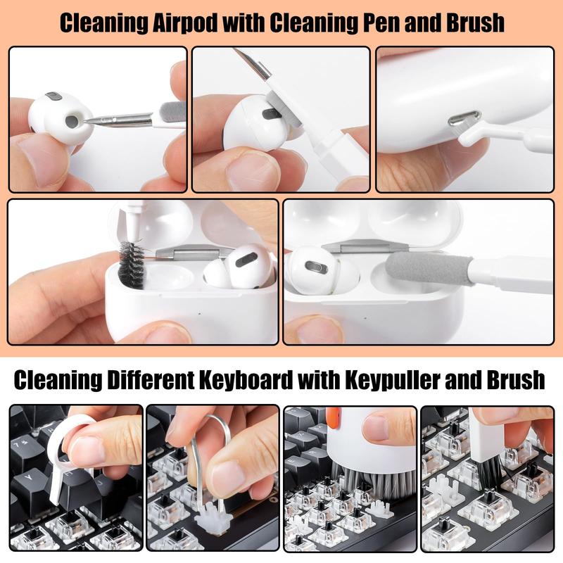 Mobile Phone Cleaning Kit, 20pcs box Summer Portable Electronics Cleaning Kit, Professional Cleaning Maintenance Kit for Headphones, Smartphone, AirPod & Camera, Multi-Tool Phone Cleaning Kit