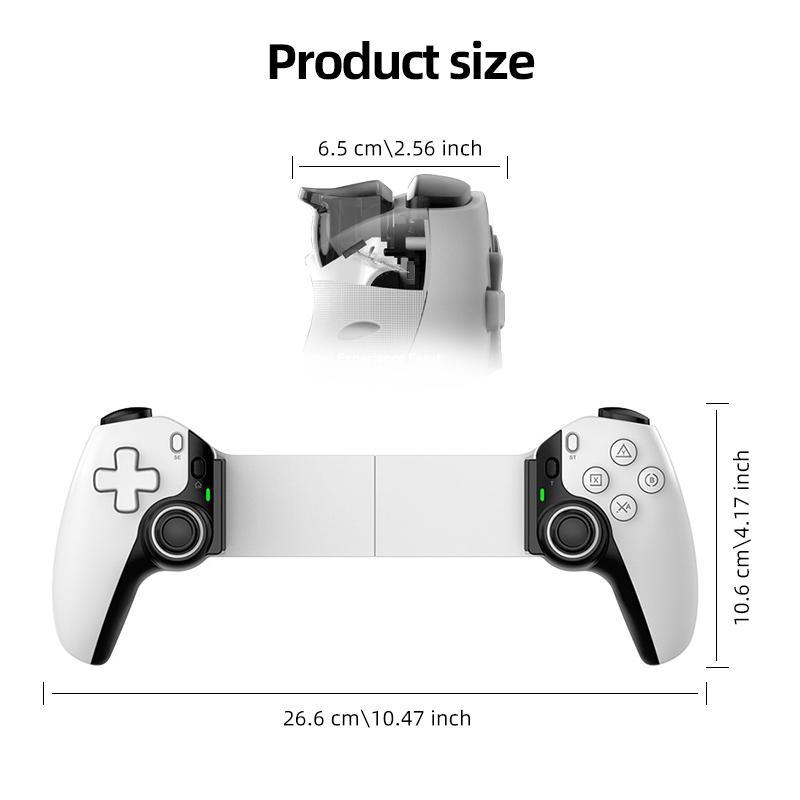 Mobile Game Controller, Portable Gamepad for Cellphone, Long Design Game Controllers for PS3 PS4 PC Switch & Tablet, Console Accessories