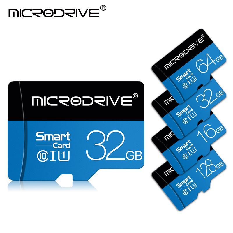 MICRODRIVE Micro TF SD Card, Smart Card, 1 Count 16GB 32GB 64GB 128GB U3 Class 10 Memory Card with SD Adapter, Flash TF Cards for SD Adapter