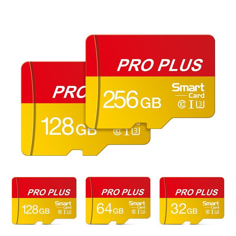 Micro TF SD Card (1 Count), 16GB 32GB 64GB 128GB256GB U3 Class 10 Memory Card, Flash TF Cards for SD Adapter