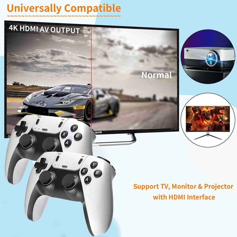 X2 Retro Game Stick, 4K Game Stick with 40,000 Games, 128GB Retro Game Emulator Handheld Game Console 4K with Dual 2.4G Controllers