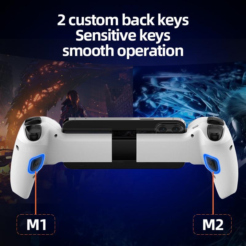 Mobile Game Controller, Portable Gamepad for Cellphone, Long Design Game Controllers for PS3 PS4 PC Switch & Tablet, Console Accessories