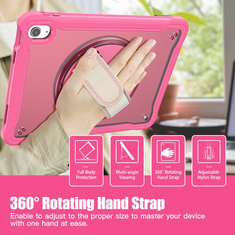 iPad 10th Generation Case 10.9 Inch 2022 with Tempered Glass Screen Protector & Shoulder Strap Accessories Computer